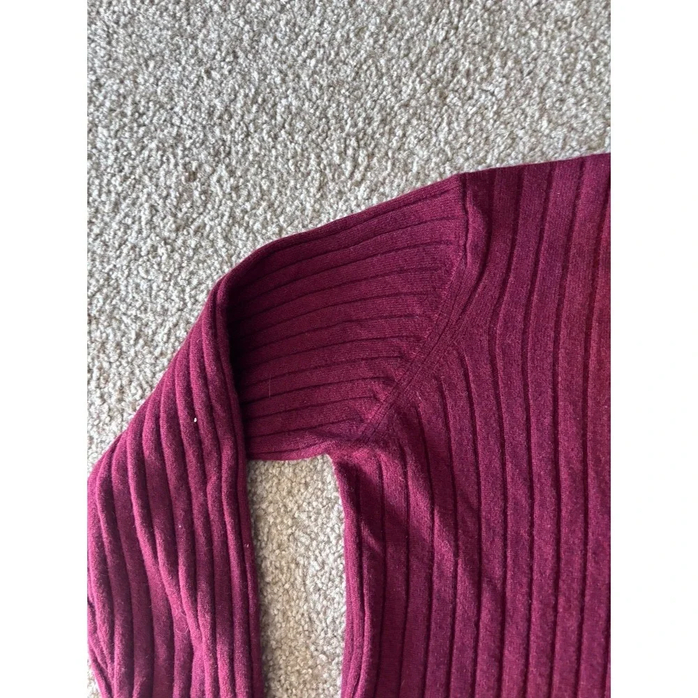 Quiet Luxury‎ Preppy 100% Cashmere Sweater Mens Large Rib Knit Red Academia